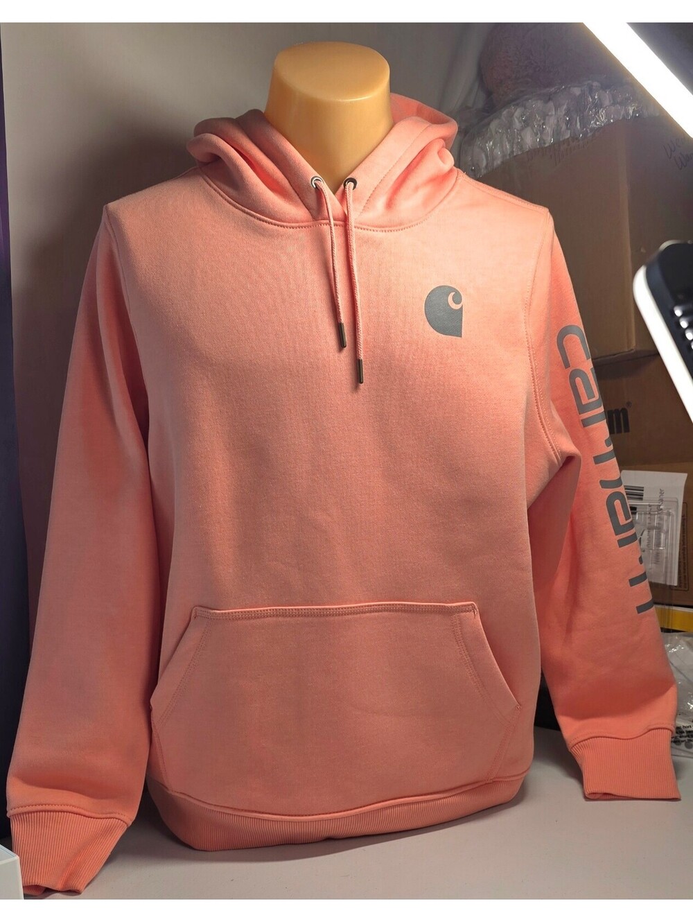 Carhartt Relaxed Fit Hoodie in Soft Peach XL